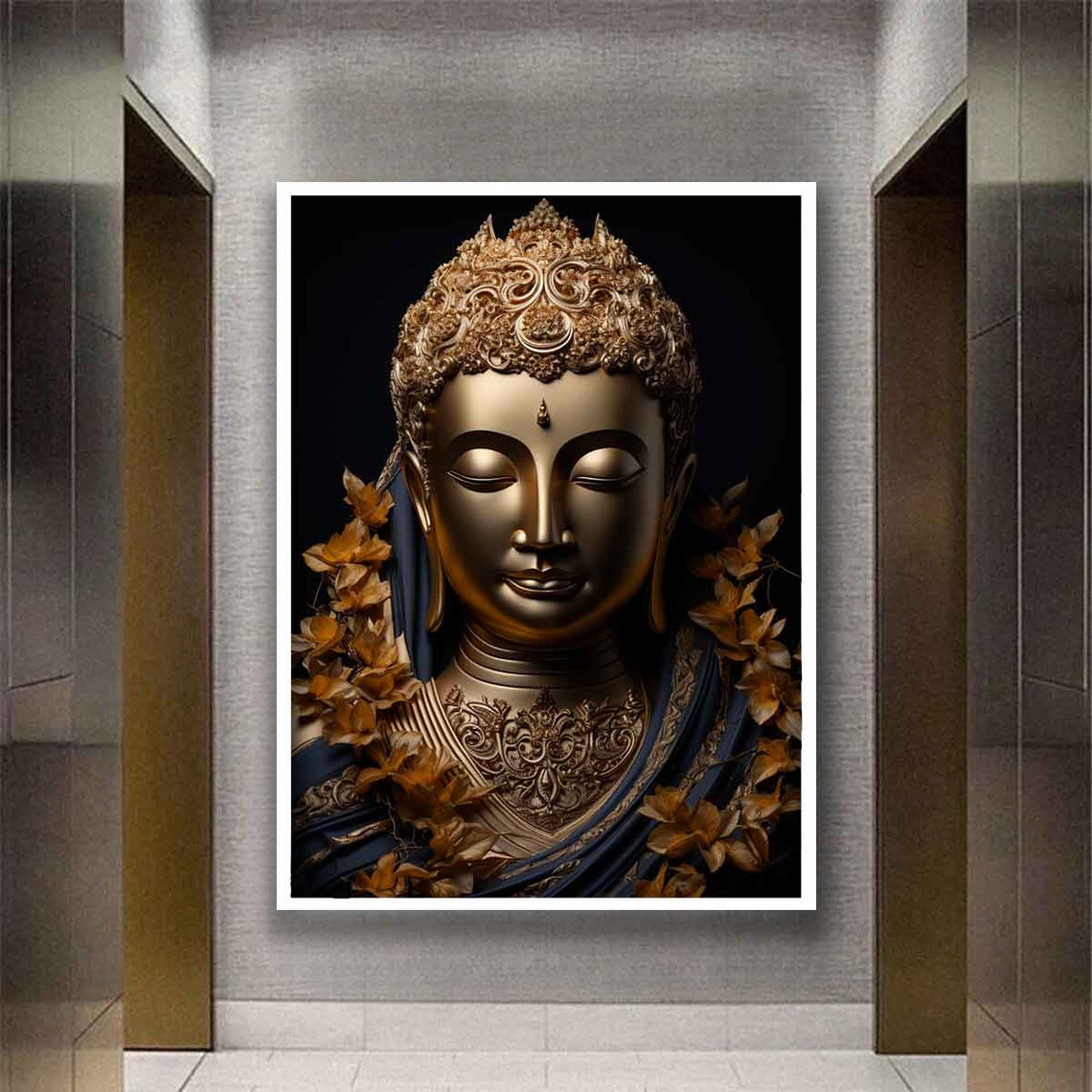 Buddha Art, Gold Buddha Wall Decor , Buddha Sculpture Drawing , Buddha ...