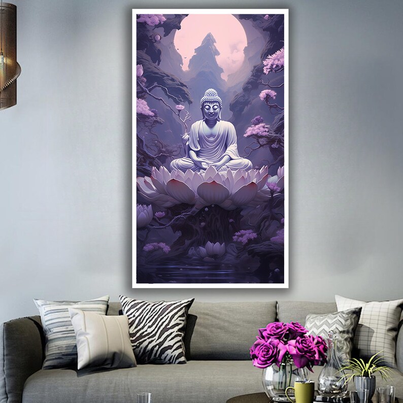 Buddha Canvas Art, Buddha Wall Painting, Buddha Sculpture Decor, Buddha Garden Statue,art