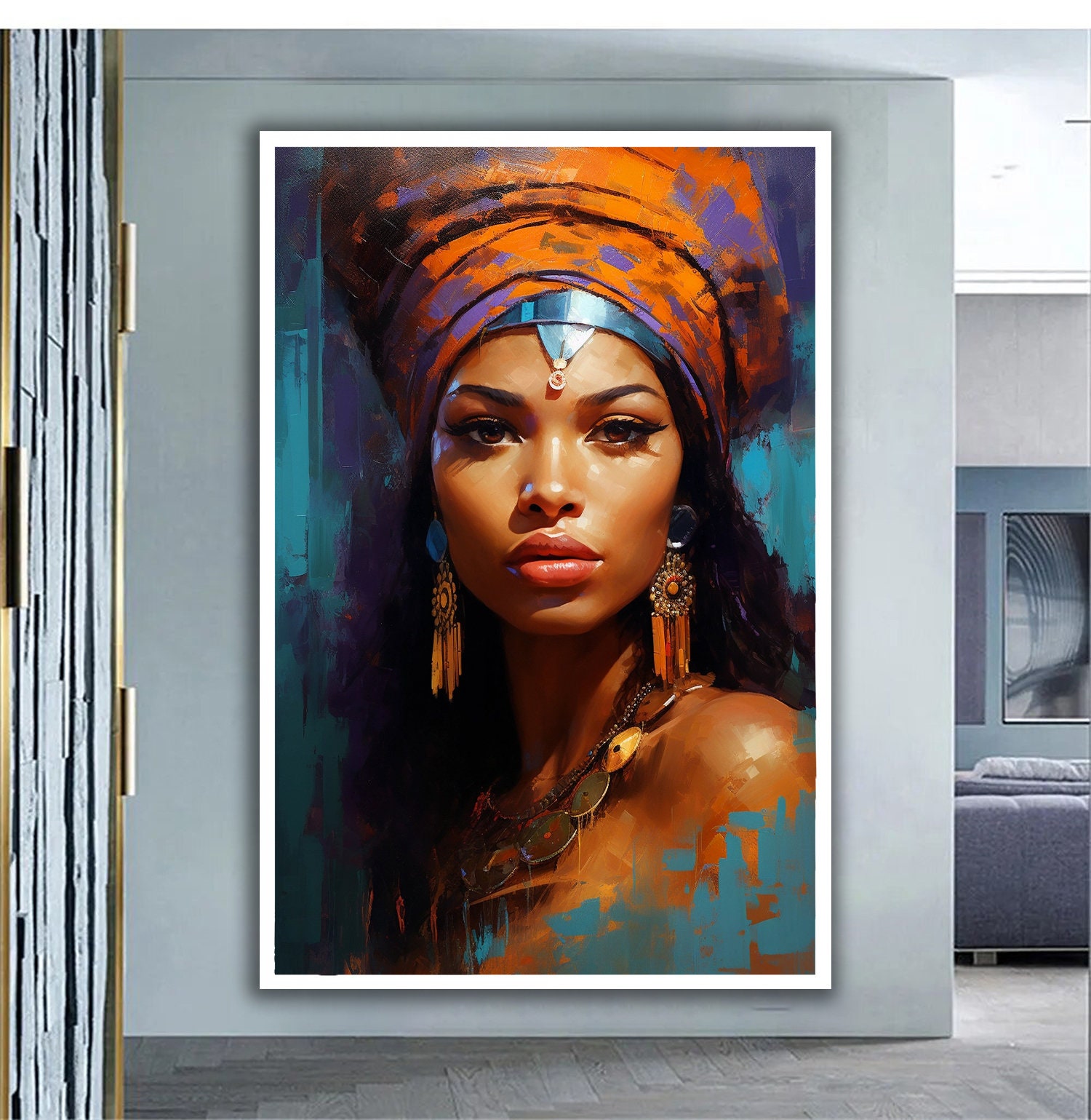 African Woman Pose,african Beauty Sketch,african Heritage Mural,african