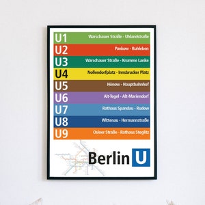 Berliner U-Bahn Poster, Berlin S-Bahn, Karte, Netzplan, ÖPNV, Transport, Berliner Bahn, Digital, PDF, Direkt Download, BVG, Wanddeko, Druck
