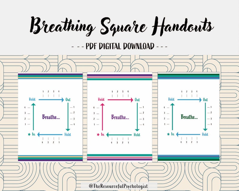 BOX BREATHING Handouts --- the 'breathing Square', Square Breathing ...