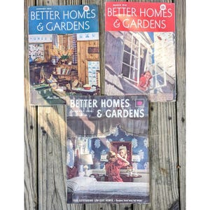 3 Better Homes & Gardens Jan March 1938 Jan 1939 Vintage Ephemera Advertisements