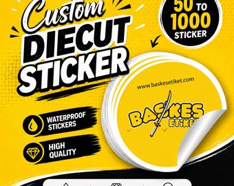 Personalisierter Logo-Aufkleber: Glänzendes oder Mattes Vinyl