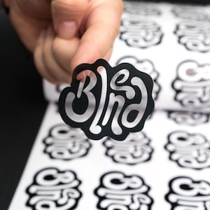 Stickers transparents, Stickers transparents colorés découpés de toutes tailles, Étiquettes d'emballage transparentes, Stickers vinyles personnalisés, Stickers découpés