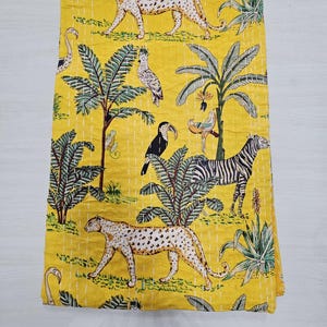 Kantha Quilt Tan Kantha quilt kantha quilt Queen block print quilted Indian kantha Quilt King Indian kantha bedspread IndianYellowHand Block