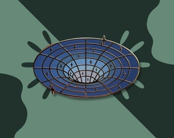 Pastel Gravity Grid Hard Enamel Pin / Planets / Space / Science / Physics / Stars / Galaxy / Astronomy / Cosmic / Gift