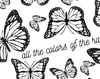 Beautiful Butterflies Coloring Page