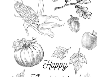 Thanksgiving Coloring Page