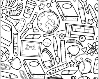 Back to School Coloring Page
