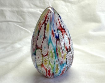 Briefbeschwerer/Kristallsulfid Saint Louis – Millefiori-Ei #331n