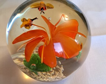 Flower and insect paperweight #