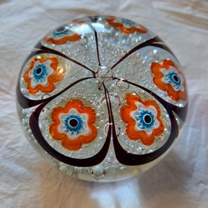 Murano Flowers Seventies Paperweight design Ferro and Lazzarini #77