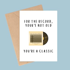 Funny Vinyl Record Birthday Card: Retro Music Pun - Handmade UK