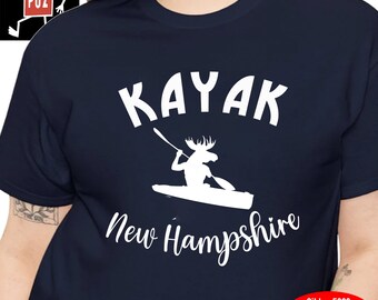 Kayak New Hampshire, Kayaking Shirt , Kayaking Gifts, Kayak Icon Shirt, Kayak Shirt , Kayaker  Shirt, Gift for Kayakers, Funny Kayaking Tee