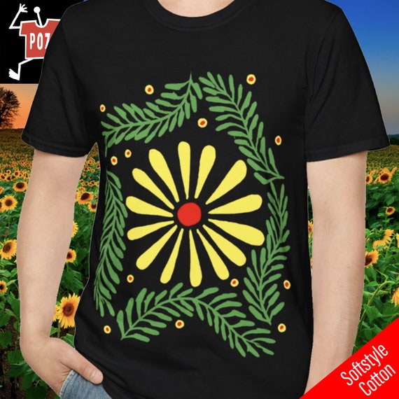 T-shirt floreale, camicia primaverile, maglietta botanica, camicia - Main Image