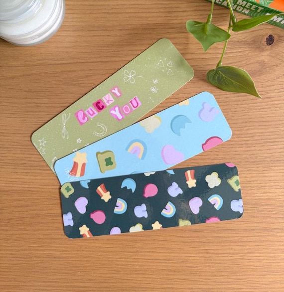 Lucky Charms Bookmark | Bookish Bookmark | Spring Bookmarks - Etsy