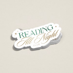 Up All Night Reading Sticker
