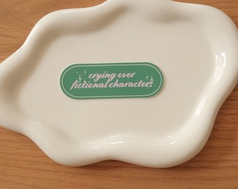 Crying Over Fictional Characters Sticker