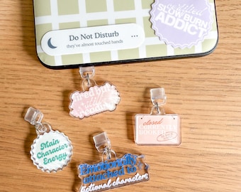 Kindle Charm - Main Character Collection | Kobo Charm | Phone Charm | USB Charm | Bookish Merch | Kindle Accessories
