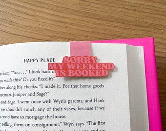 My Weekend is Booked | Magnetic Bookmark
