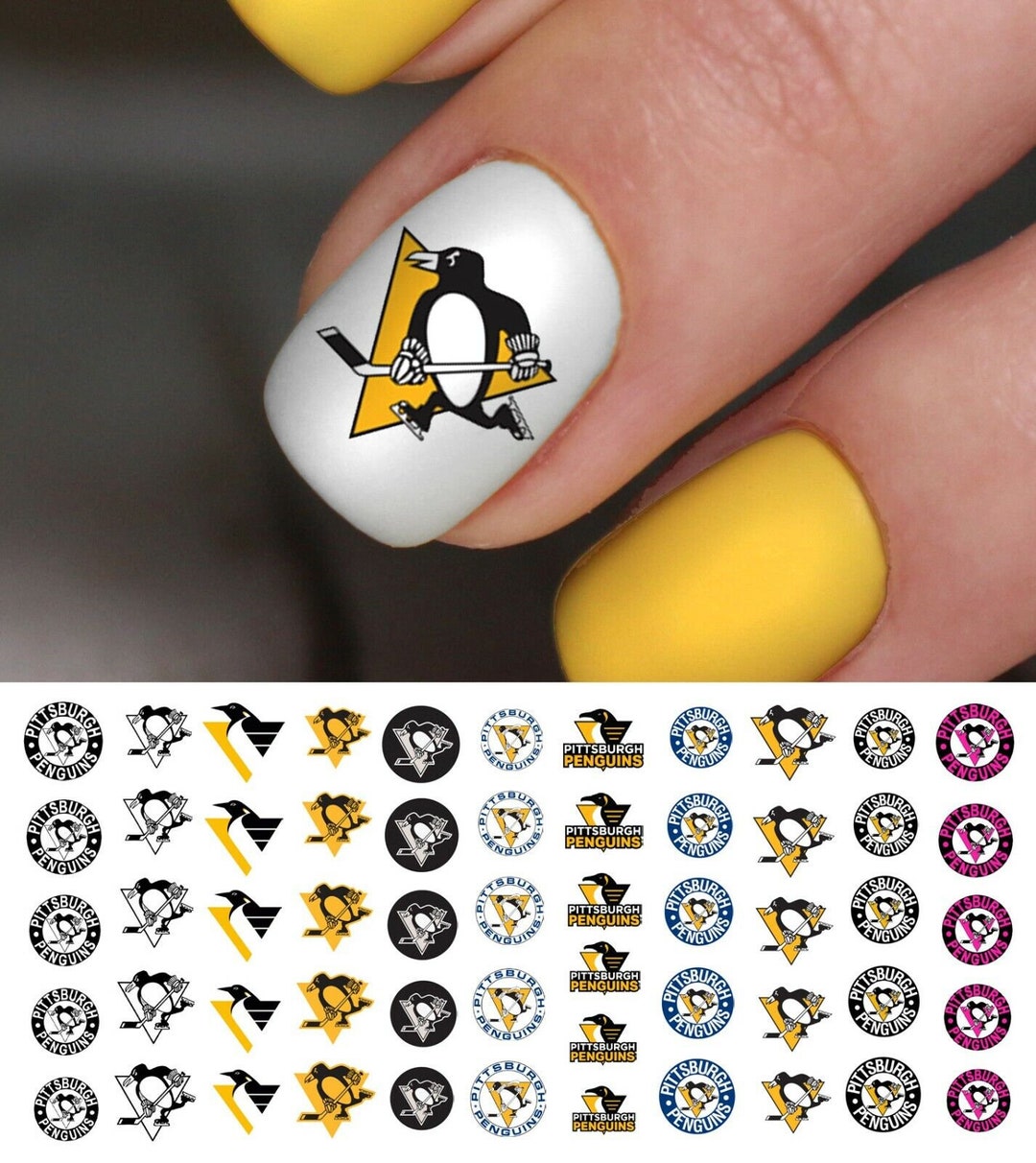 Pittsburgh Penguins Hockey Nail Art Decals Salon Quality Etsy