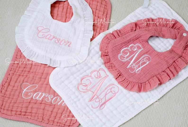 Gifts of Love: Personalized Baby Drool Pockets and Burp Cloths image 1