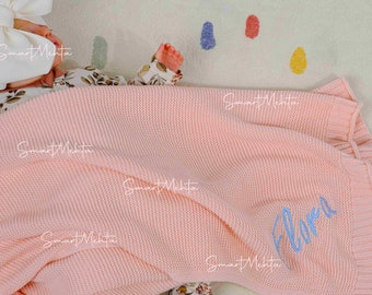 Premium Baby Blanket, Personalized and Customized with Embroidered Name, Ideal Stroller Blanket for Infants and Toddlers