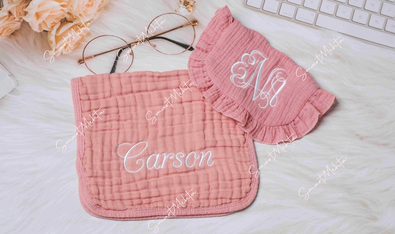 Gifts of Love: Personalized Baby Drool Pockets and Burp Cloths image 4