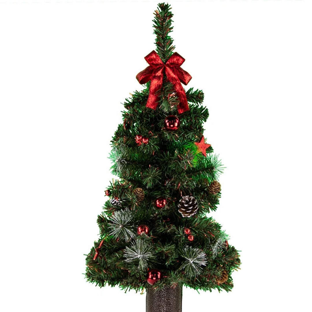 30 Inch Tall Artificial Christmas Tree for Cemetery Vase Etsy