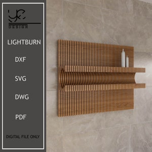 Parametrisches gewelltes Regal DXF-Datei für CNC, Parametrisches schwebendes Regal, Regal, Holzwandbehang, Holzwanddekor, Laserschneiden, Cnc