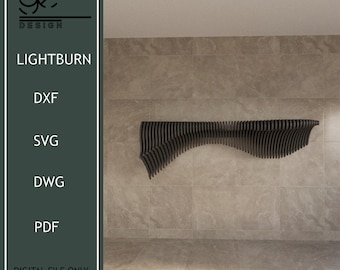 Parametric Shelf,Parametric Shelf Decor,Modern Wooden Shelf Decor,Parametric Cnc Files, Parametric Wall Panel,Parametric interior Design,Cnc