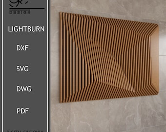 Parametric Wall Art Decor,Wooden Design Files For CNC Router,3D Acoustic Panel Wood