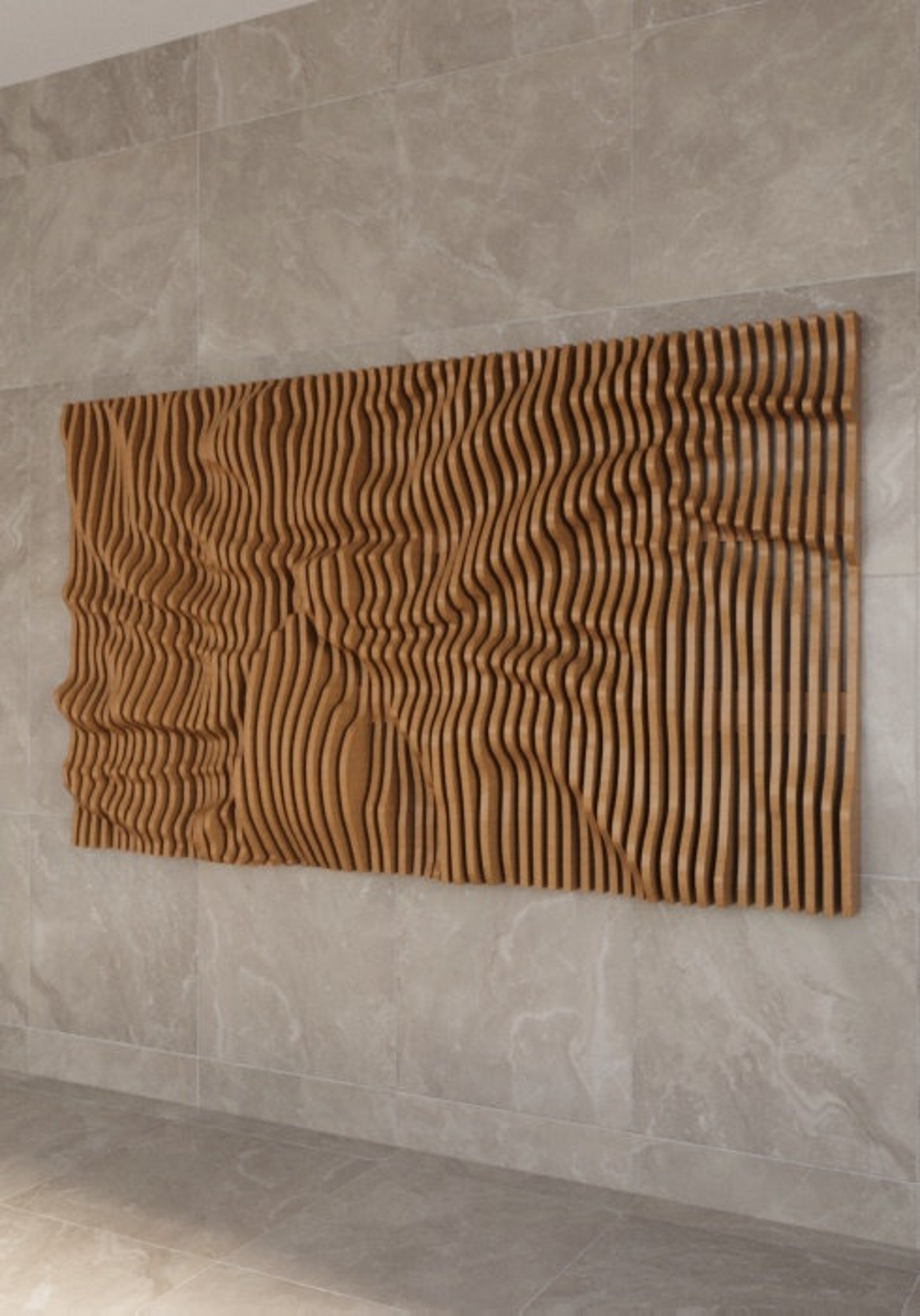 Parametric Wavy Wooden Wall Decor: CNC Router Cut Files (digital File ...