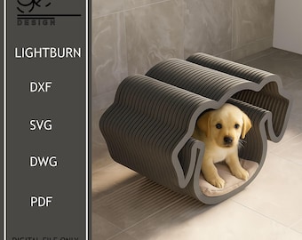 Parametric Pet House,Modern Dog Home,Pet Furniture,Digital Plan For Cutting,Plywood Woodworking
