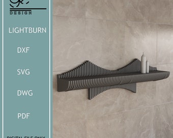 Parametric Shelf Design,Bookshelf Design,Entryway Shelf Design,Shelving Unit,Modern Furniture Design,Wooden Wall Decor Shelf Design,Dxf,Svg