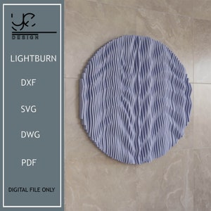 Parametric Circle Art,Parametric Wavy Wooden Wall Decor,Digital File For CNC Cutting,Wall Decor Design,Wavy,CNC Router,Laser Cut Files,Svg