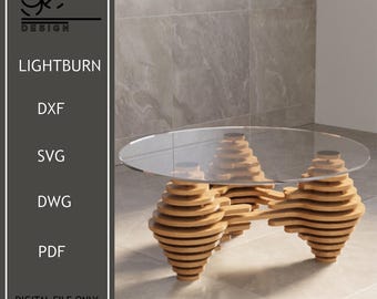 Parametric Coffee Table Plan: CNC Wooden Orb Design (Digital File)
