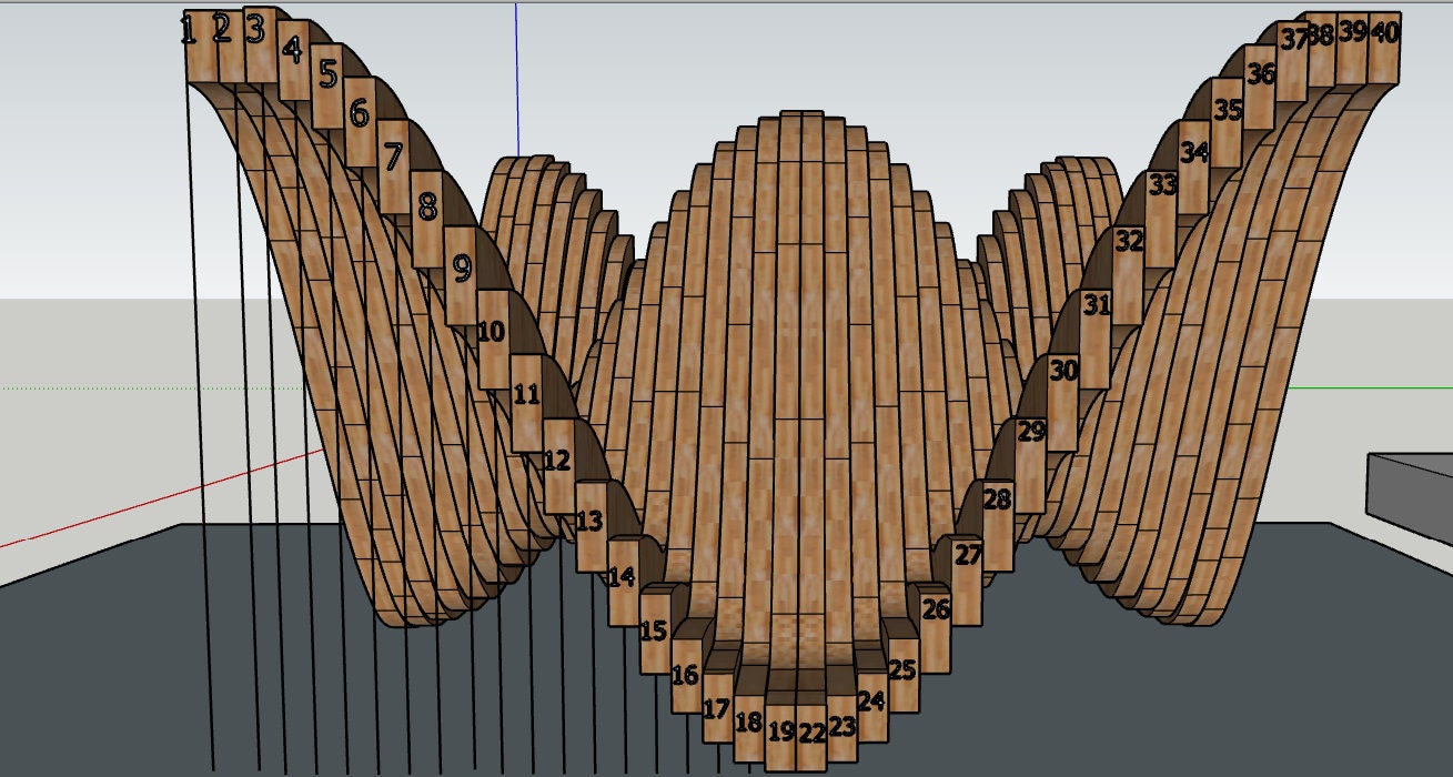 Wavy Table. File Parametric Wavy Coffee Table: Wooden Furniture Plans (digital File) - Etsy