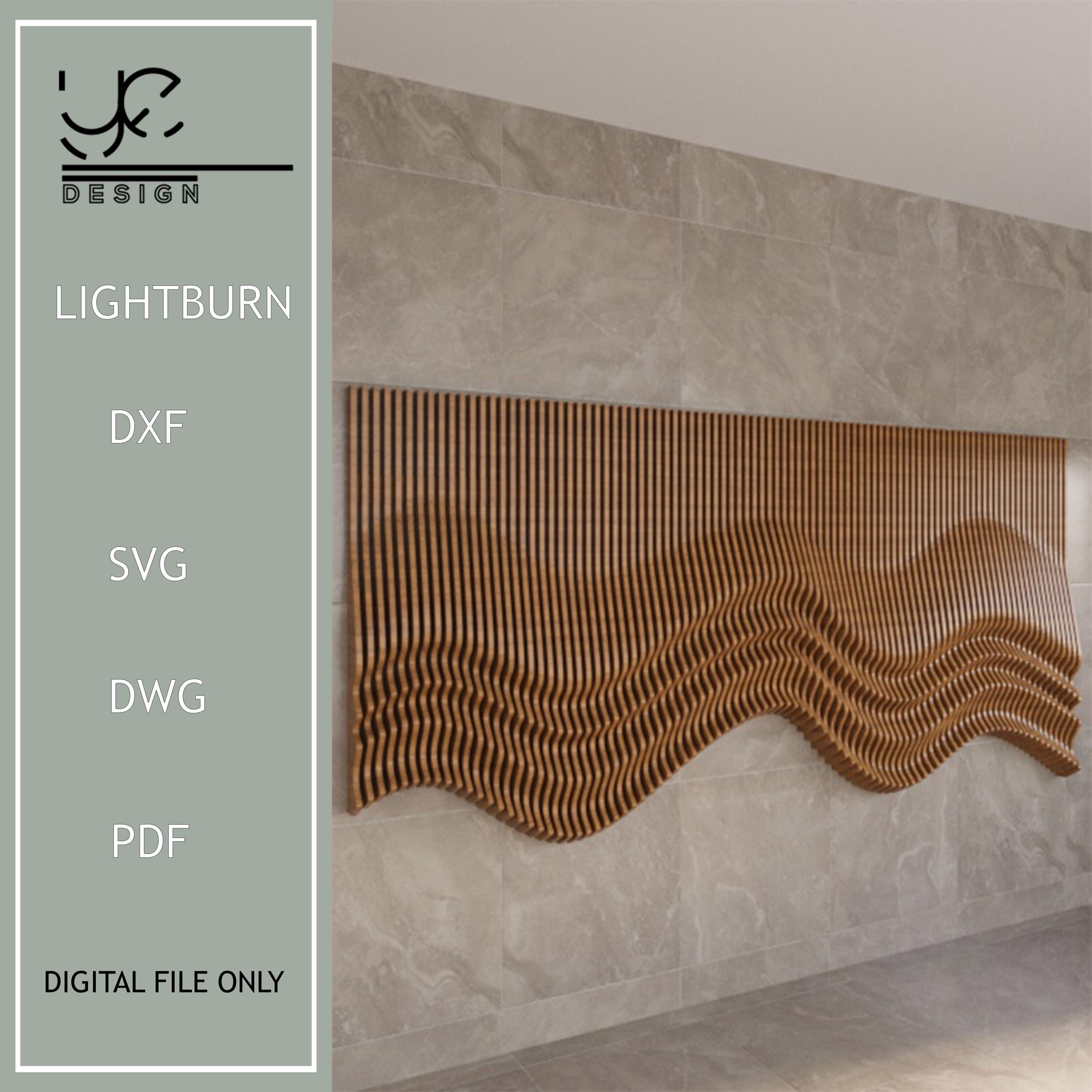 Wavy Wooden Parametric Wall Art Decor: CNC Ready (digital File) - Etsy