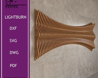 Parametrisch houten muurkunstpaneel CNC-bestanden (digitale download)