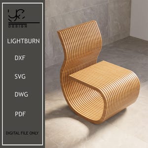 Parametric Wavy Wooden Chair,Parametric Chair,Parametric Design,Parametric Wood,Wooden Art Chair Model,Wooden Furniture,Woodworking Projects