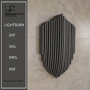 Parametric Shield Wall Decor,Parametric Wall Art,Modern Shield Design,Wood Shield Wall Decor,Arma Wooden Sculpture,File For CNC,Pdf,Svg,Dxf