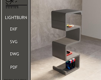 Parametric Wavy Bookshelf CNC Cutting File (Digital Download)
