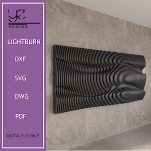 Parametric Wood Wall Art: Wavy Panel Design (Digital File)