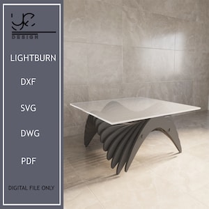 Tavolino parametrico, tavolo parametrico Infinity Plywood, mobili moderni in legno, piani di lavorazione del legno, file CNC per il taglio Download digitale
