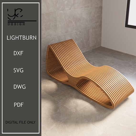 Parametric Sunbed Plans, Modern Woodworking Design (Digital File)