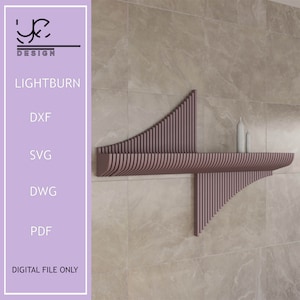 Parametric Shelf Wall Decor,Parametric Style Floating Shelf,Shelving Unit,Wood Wall Decor Art,CNC Router,Digital File For CNC Cutting,Dxf