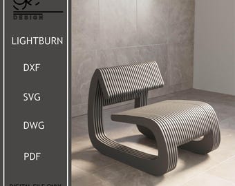 Parametric Armchair,Shaped Chair,Furniture Wooden Seat,Interior Wood Furniture