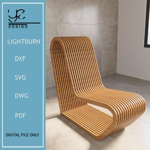 Parametric Wavy Chair Model: CNC Wooden Art (Digital File)