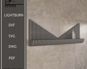Parametric Wooden Wall Shelves,Modern Shelf,Floating Shelf Piece,Laser Cutting